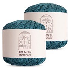 니뜨 아사태사 뜨개실 70g, 515 터키그린, 2개