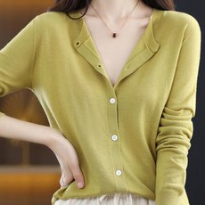 soleil 女款基本圓領長袖針織外套