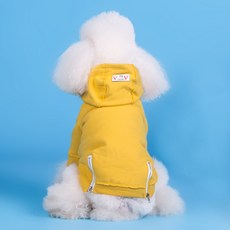 寵物V79拉鍊連帽T恤 MING-X, 黃色的