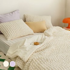 PRIELLE Decowon絎縫雲朵薄被, 乳霜