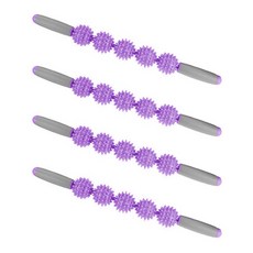 5輪滾輪按摩棒, 紫色, 4個