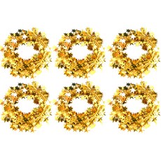 鋼絲星星掛旗 7m, 金色, 6個