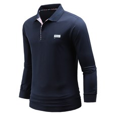 DAKUANG 男士 Three Under 高爾夫長袖翻領T恤 E06P7_ql4032