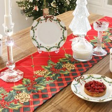 ANDCOTTON 聖誕祝福桌旗, 4人座(30 x 180 cm), 混合色