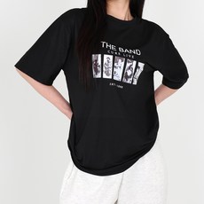 닷이프 여성용 밴드 그래픽 반팔 티셔츠 T24SS1-A0170