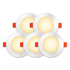 Gaon LED筒燈 4W 100 x 30 x 60 mm, 黃光(白色), 5個