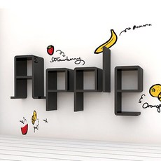 CUBICS 迷你蘋果層架套組, 2層, 黑色