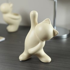 MarketA 可愛舉手貓咪陶瓷居家擺飾, 單一顏色