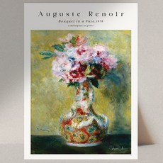 퍼니즈 인테리어 액자 미포함 르누아르 명화 그림 포스터 꽃병안의 부케