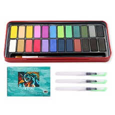 fullcolors 金屬色水彩顏料 24色+畫筆 3款+素描本
