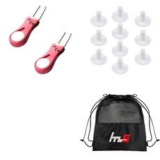 NAYASTYLE 高爾夫果嶺叉修補器 粉紅色 2入 + TPE高爾夫短球梯 隨機出貨 10入 + 收納袋套組 GFYP-38-3 168-3PU, 混合顏色