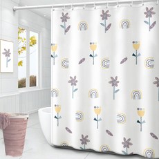 可愛簡約浴室浴簾 Type14 120 x 200 cm, 1個