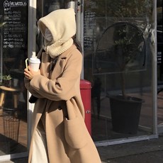 針織連帽圍脖DIY套組, 乳白色, 1盒