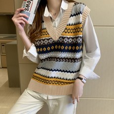 Awesomeful 女款米蘭圖案針織背心 A25FV080720
