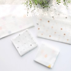 moms nature 嬰兒用竹製方形紗布尿布5件組, 基本款(星星青銅, 星星灰, 星星月亮, 水滴, 圓圈), 1套