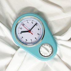 復古靜音粉彩裝飾壁鐘, 天空藍