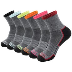 Potskin長筒登山襪 6種組, 黑色