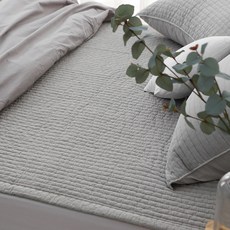 Takataka 天然棉顏料交感綁帶床墊, 亮灰色