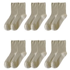 JOY MULTI 羅紋孕婦襪 米色, 6雙