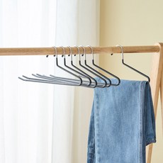 리브맘 논슬립 철제 코팅 바지걸이, 블랙, 10개