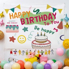 Peito 生日慶祝派對回憶橫幅布條, E6