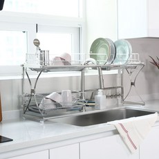 I NEX Casero智慧3.0餐具瀝水架全組, 銀色, 1套, 2層