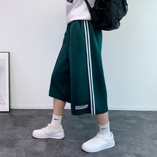 CONFIAR 男款側邊線條百慕達打褶寬版短褲 TC9529