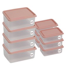 비트리 부드럽게 휘어지는 냉동실 정리용기 시즌2 혼합세트 3 핑크, 1세트