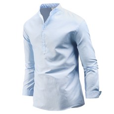 다꾸앙 남성용 핸썸 차이나 긴팔 캐주얼 셔츠 E04B3_ss3866