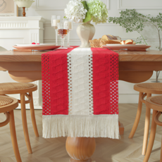 Mamiru 簡約現代亞麻桌旗, 1個, 30 x 275 cm, 3