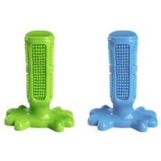 中型犬用牙刷玩具 2 件套, 綠，藍, 1套