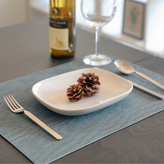 Zigzag Triton 方形餐墊, 33 x 45 cm, 1個, 石板藍