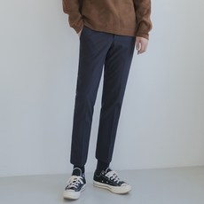 男裝超彈力修身磨毛長褲