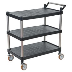 T-Rex 三層旋轉式智慧型餐車 大 (460 x 760 x 820 mm), 黑色, 1個