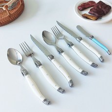 라귀올 커트러리 2인 7종 세트, 아이보리, 스픈 2p + 포크 2p + 나이프 2p + 버터나이프