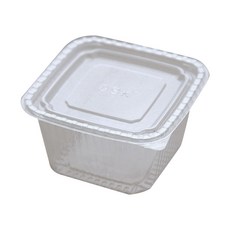 一鍵式方形一體式蓋罐, 100入, 1套