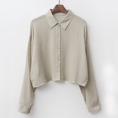 TEETAK 女款素色薄紗長袖襯衫