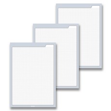 TOCTOC 彩虹色彩格線筆記本 B5, 灰色, 3個