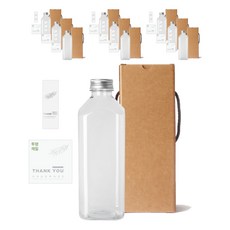Square Dutch Pet 1000 1000ml + Alu 銀帽 + 貼紙 LB11 套組, 10組