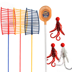 組合蚯蚓堅硬釣魚竿 3人 全組, 隨機出貨