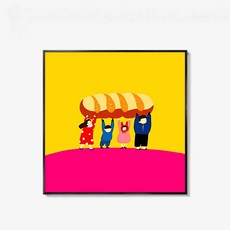 더플로우커머스 키치 캐릭터 팝아트 캔버스 인테리어 액자, 03타입