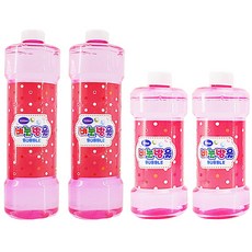 Shabong 肥皂泡補充液 1000ml x 2p+500ml x 2p 套組, 1套, 粉色+白色+透明
