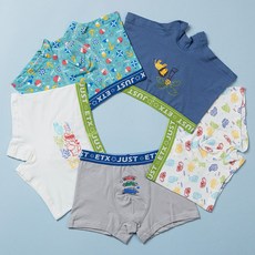 ETX JUST SKOKS 男童四角內褲5件組