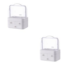 提手蓋化妝品收納盒 YT_RA1568, 2個, 白色