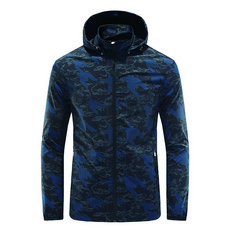 AOULS 男士印花跑步登山防風夾克 #2188