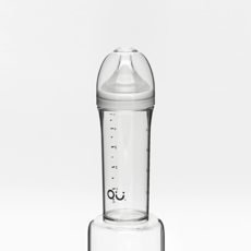 ouwish PA 奶瓶 150ml + 1階段 奶嘴套組, 陶瓷白, 1套