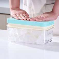 Housimple 第四季 中間按壓製冰盒套組, 1套, 薄荷米色