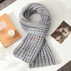 언헤브 솔리드 니트 머플러