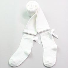 COCOMODERN 孩童緊身褲+蝴蝶結造型絲帶中筒襪