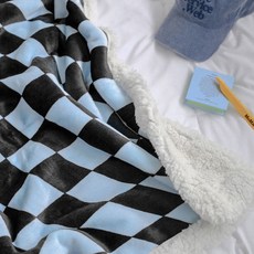 믹스앤매치 체커보드 극세사 담요